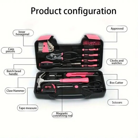 Hot Selling 39pcs Home Hardware Combination Tool Set Carbon Steel Set - Picture 4 of 6